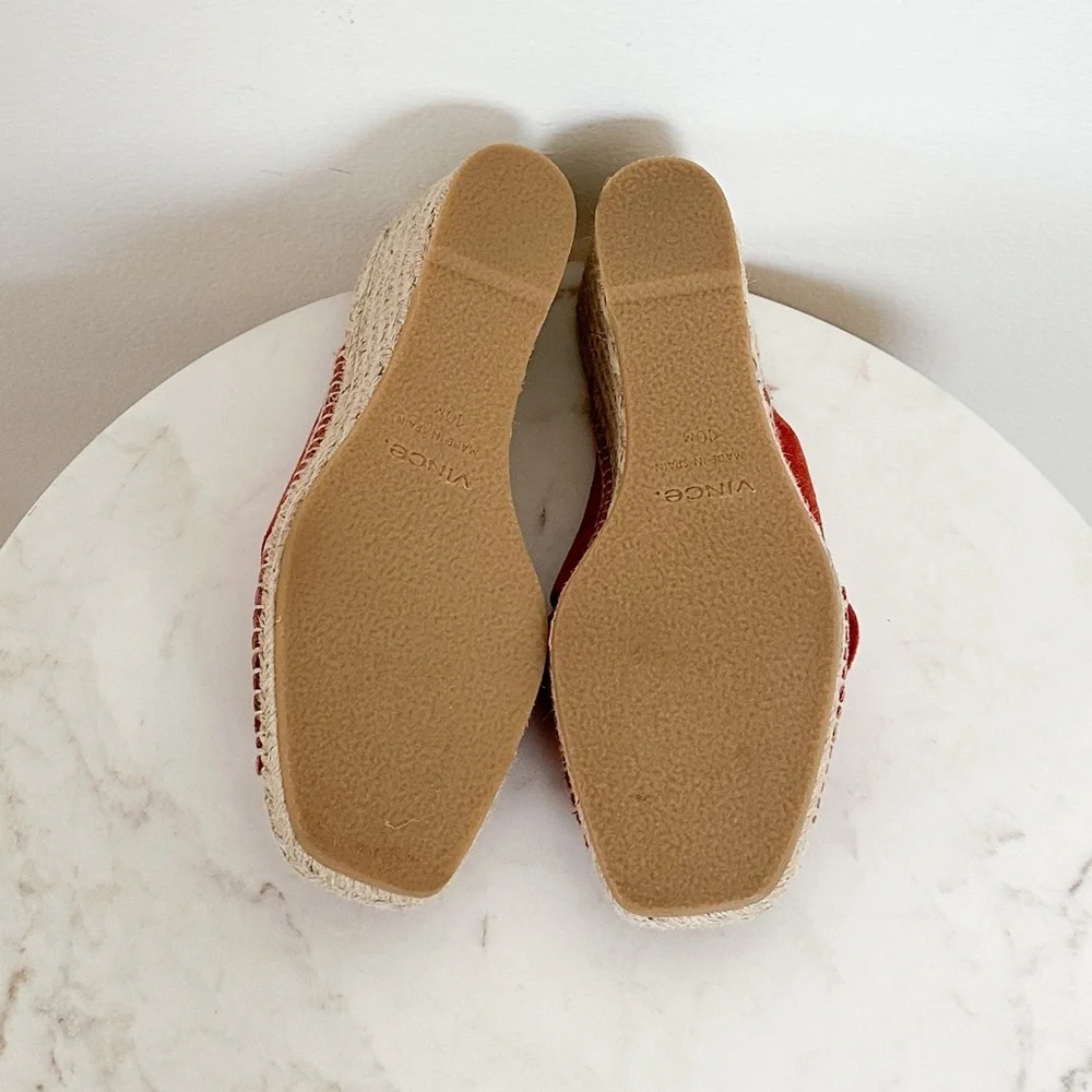 NEW Vince Gaelan Wedge Espadrille Sandals Size 10